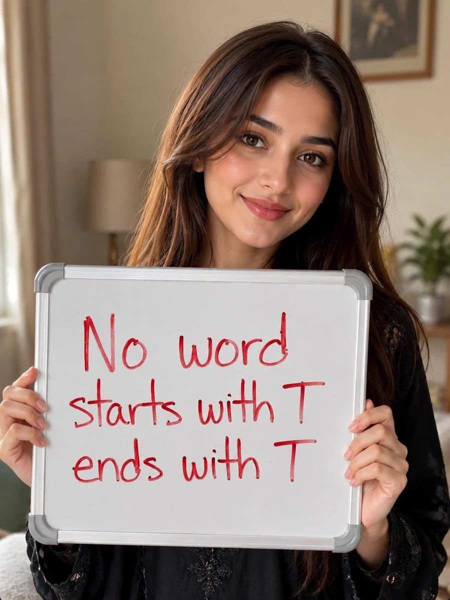 Regina_0418's tweet photo. Night owls, do you know any words that start with T and end with T?🧐

I dare say no one on X can answer that. https://t.co/Cyz0We2TNQ