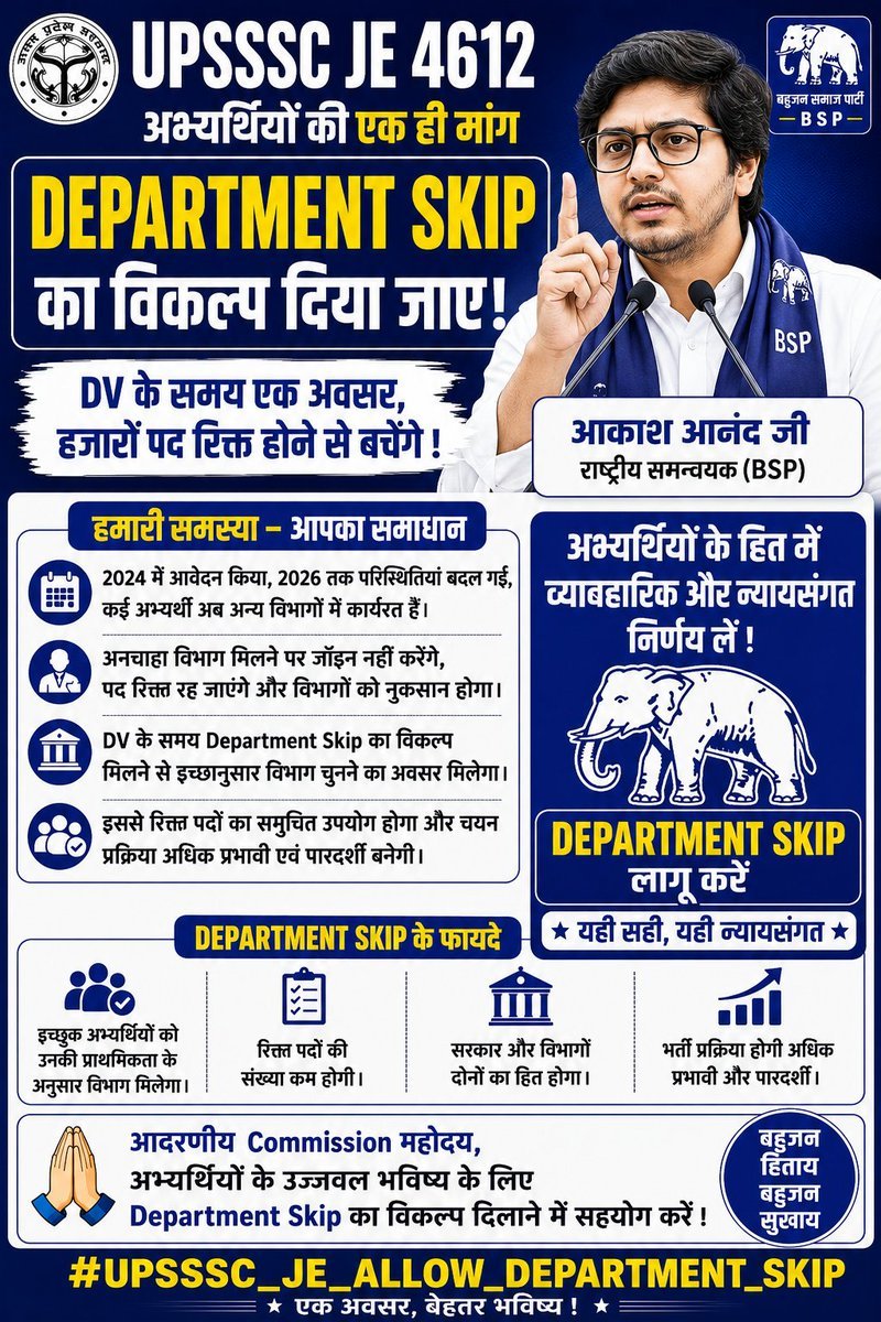 Rakeshbindrocky's tweet photo. #UPSSSC_JE_ALLOW_DEPARTMENT_SKIP https://t.co/18C7JEr34N