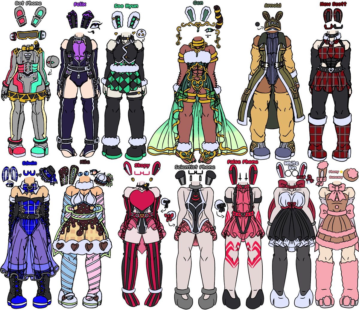 Leavemealone633's tweet photo. I've finaly finished all the outfits i had to take care of 😭😭😭🙏🙏🙏, now i should be able to focus on the plushy fully without distracting thaughts Q w Q•°☆•°☆, @vincentharler @KEOStudioTMZ come see the outfits for your bois mixte in the groupes, if some look familiar https://t.co/y4fop4sTyY