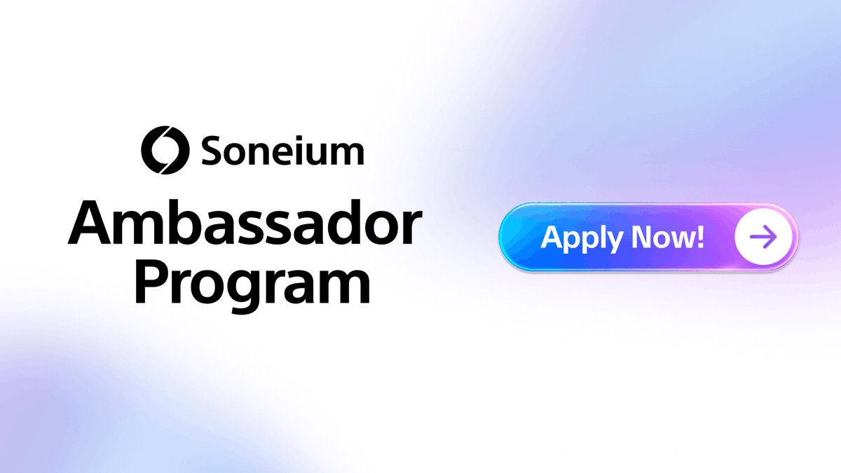 Shashwat_web3's tweet photo. Sony backed blockchain Soneium
is building its global ambassador network.

For content creators and community
builders worldwide.

Rolling applications. No hard deadline.
But early applicants always get
better treatment than late ones.

Link to the form in the comments. 👇 https://t.co/WP8rg0IPFo