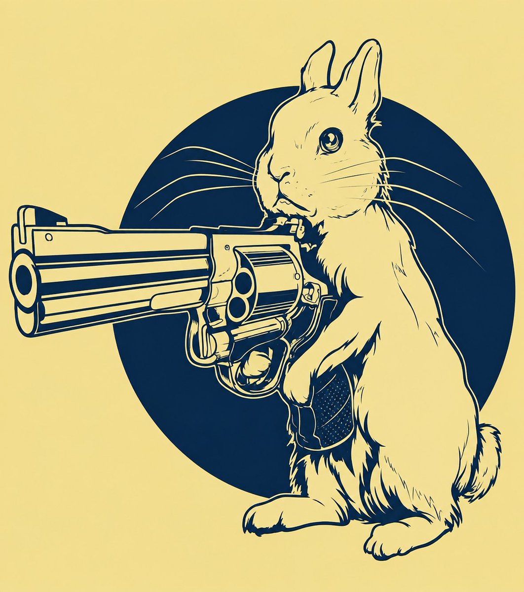 LeftSentThis's tweet photo. Ain’t no fun when the rabbit got the gun. https://t.co/moN3PFWiNm