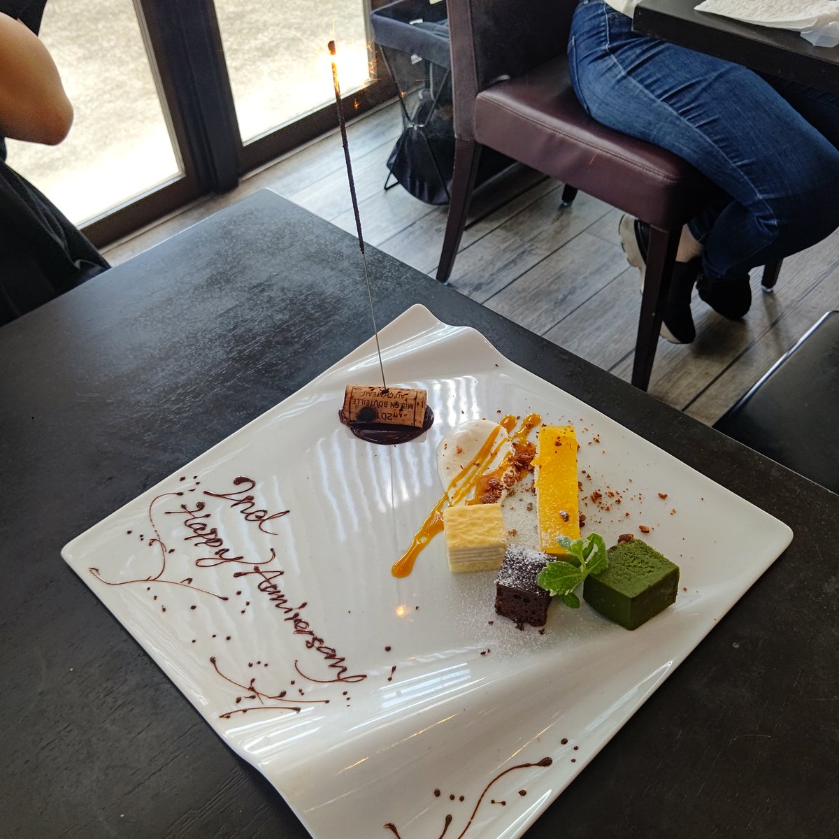 ba7mania's tweet photo. 2年目ｹｺ-ﾝ記念日っちゅうことでオサレランチ

平穏無事に終了
去年は前菜食べてる時にじいちゃん危篤で途中退店したからな…(´ﾟωﾟ`) https://t.co/MSt5Bn3mKQ