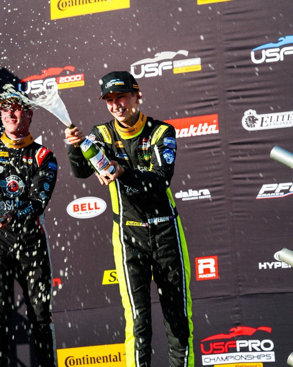 TjMotorsports's tweet photo. Christian Cameron brings home a podium in race one of the weekend! Thomas Schrage will look to make a comeback in tomorrow's race. 💪

#TJSpeed / #USFPro / #USFPro2000 / #USFProChampionships / @usfprochamps / @portlandraceway https://t.co/LsvAGs8kK1