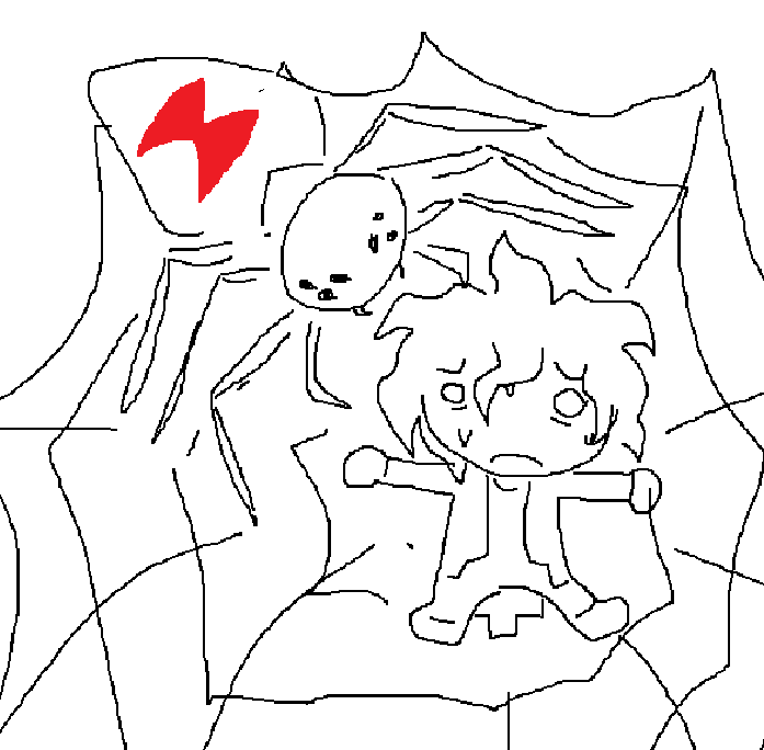 IHATENAGITOALOT's tweet photo. nagito caught by a spider , soon to be turned into mush https://t.co/EhIzONKonZ