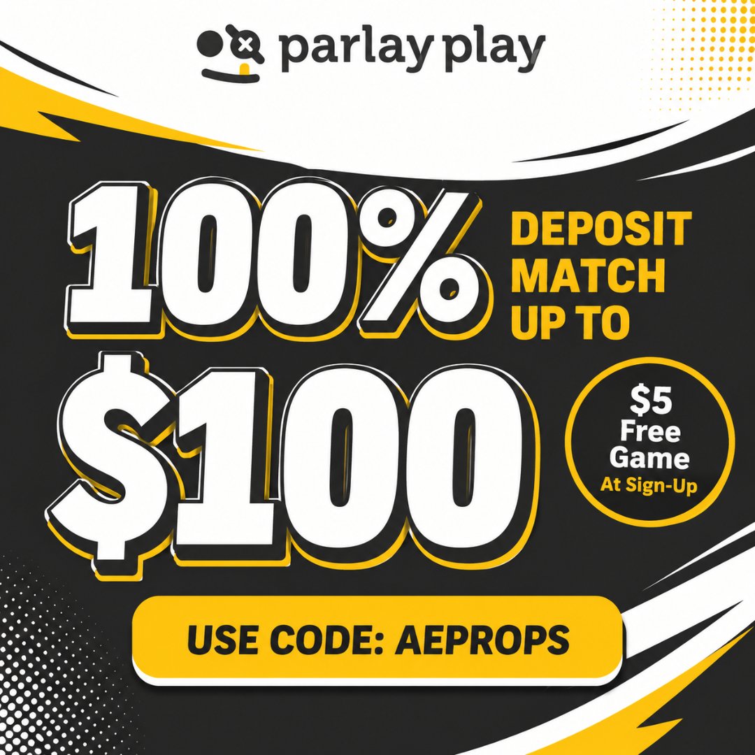 AEProps's tweet photo. If you're not already on Parlayplay, claim your...

✅100% Deposit Match AND a FREE Entry!

Claim Your Bonus Here!👇
https://t.co/QqssHEDudJ
