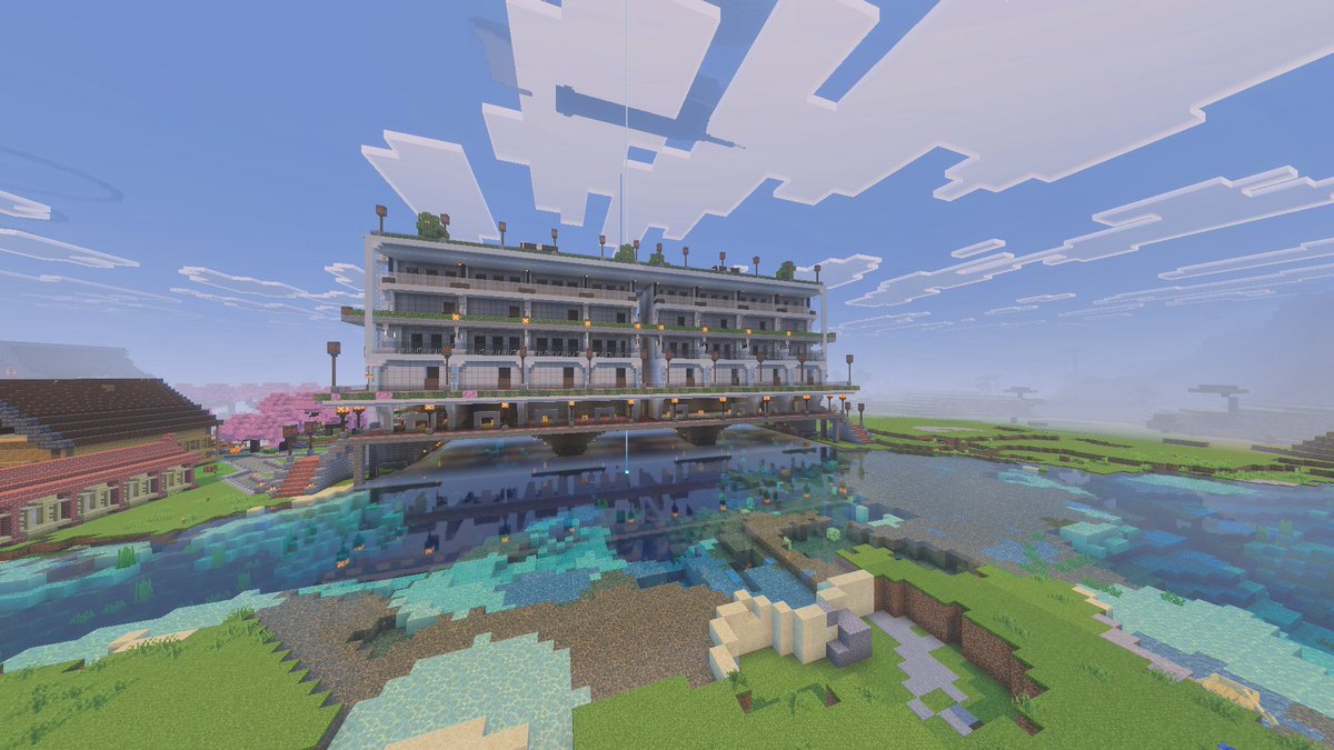 Minecraft_uc's tweet photo. 前鯖の建築です！
よかったら新しいワールドの参加お願いします！
＃マイクラ
＃マイクラ募集 https://t.co/TWf9MDmuKa