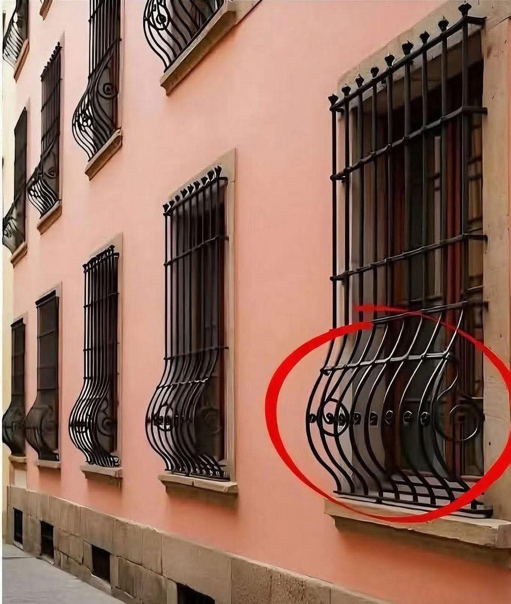 sonuujjawal26's tweet photo. Hey @grok, why are these window grilles designed to bulge outward like this? https://t.co/iwKSiPmTbE