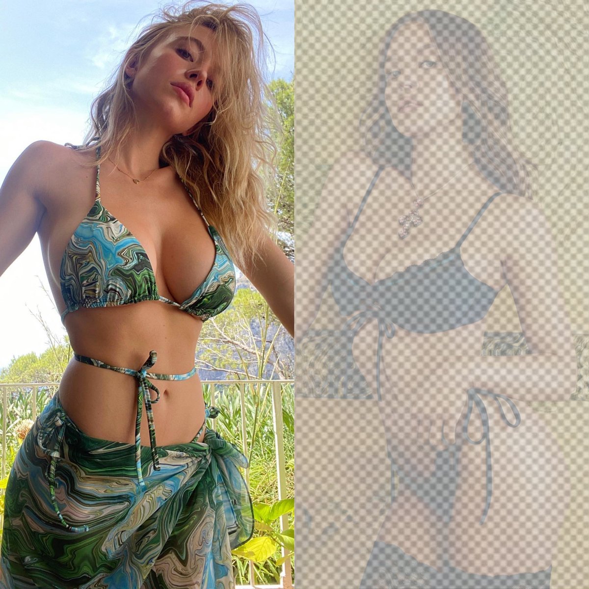 iTejasJagtap's tweet photo. Syndey Sweeney 

          At Day                           At Night https://t.co/HqS08x7E8P