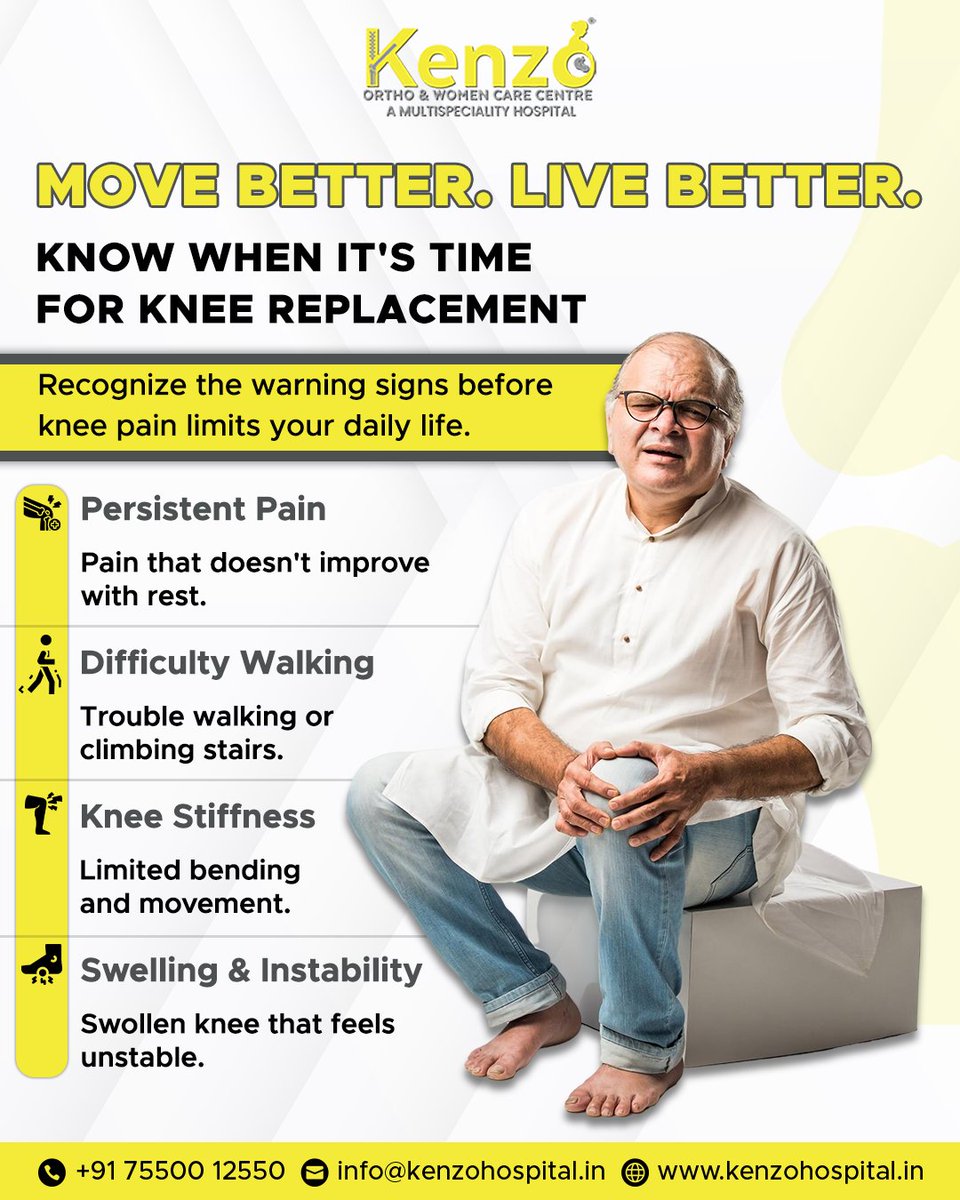 KenzoHospital's tweet photo. Don’t let knee pain hold you back.

Get expert orthopedic care to reduce pain, restore mobility, and move confidently towards a healthier, active life. 🦵✨

#kenzohospital #kneepain #orthopediccare #jointhealth #painrelief #mobilitymatters #kneereplacement #movebetter https://t.co/Q9zpKYdy1o