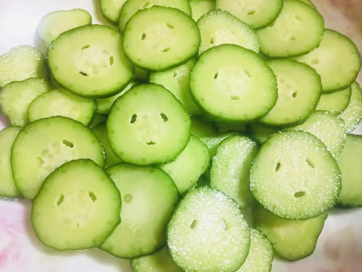 neko0v0hentai's tweet photo. 夏が旬の胡瓜🥒🥒🥒

実は切り口が徳川家の葵の御紋に似てるので、江戸の武士たちは食べなかったってみんな知ってた！？ https://t.co/C0od5jIIfe