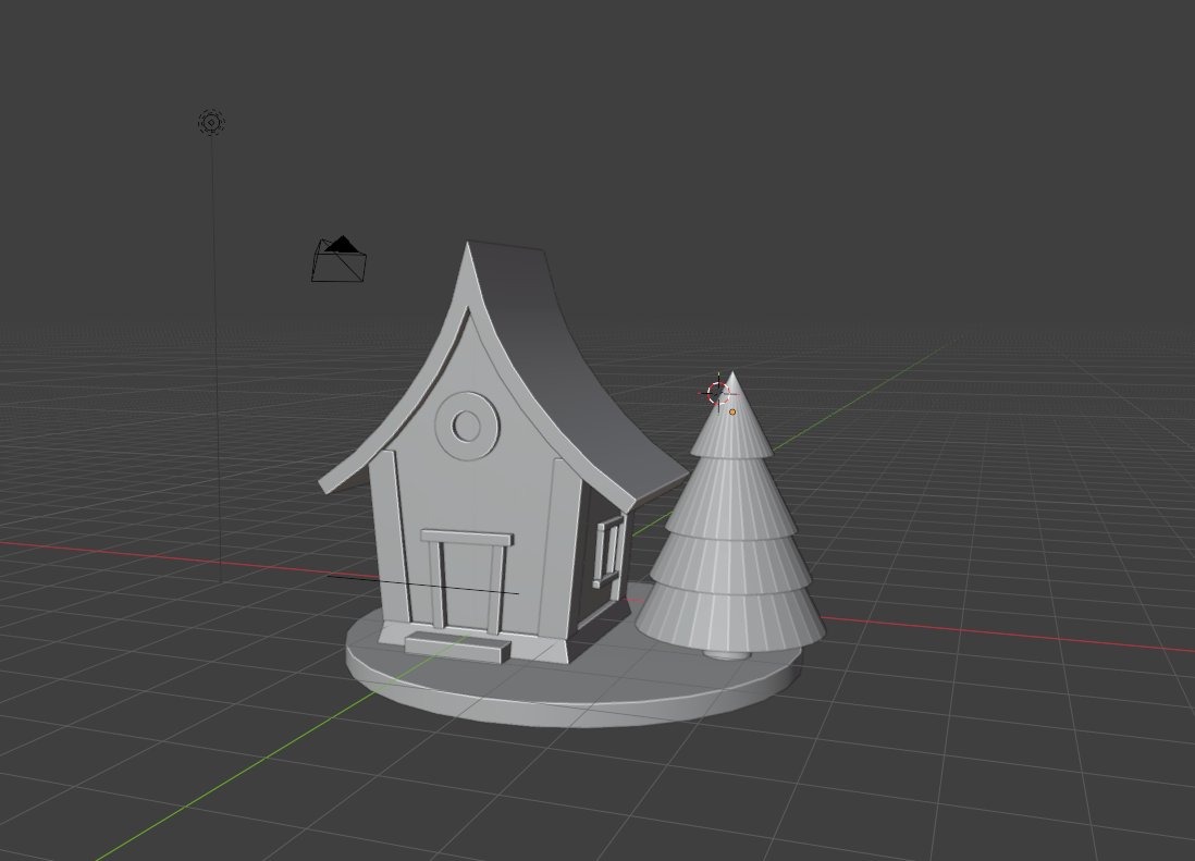 DevilDev777's tweet photo. Metiendole un poco al modelado, esta casita es de un tuto #blender #gamedesign https://t.co/IWOAYPCI3H