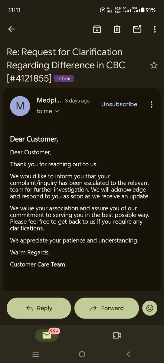 AshokMukka's tweet photo. @MedPlusIndia i have raised issue 3 days back. I didn't here you back. 
I appreciate your response earlier so that i can continue to test in MedPlus diagnostic. Otherwise i have to choose another diagnostic centre. https://t.co/aj4V1aNaAY