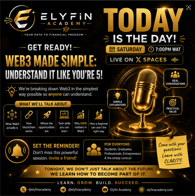 theelyfins's tweet photo. 🚨 TODAY IS THE DAY!

Web3 can sound complicated.

Blockchain. Crypto. Wallets. DeFi. Data. Smart contracts. 😵‍💫

But what if we broke it all down so simply that even a 5-year-old could understand it? 👀 https://t.co/w3Kn9yHkDR