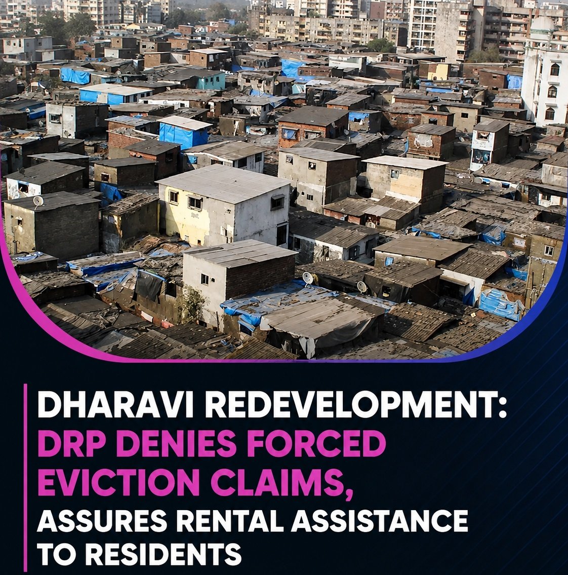 Vickyaarya007_'s tweet photo. Dharavi redevelopment isn’t just demolition. Eligible residents are being supported with rent, shifting, brokerage and annual escalation while enforcement follows months of legal process Facts matter before conclusions. https://t.co/EBFX0dCFdz