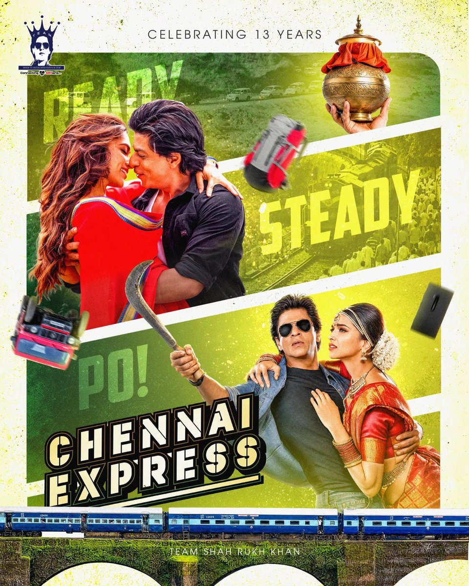 teamsrknzb555's tweet photo. 13 years of Chennai Express — because some journeys never get old! 🚂❤️ From “Don’t underestimate the power of a common man” to endless laughs, love, and iconic moments. 😄✨

@iamsrk   @teamsrkfc

#ChennaiExpress #13YearsOfChennaiExpress #SRK #DeepikaPadukone #Bollywood https://t.co/PUgXEVbvK5