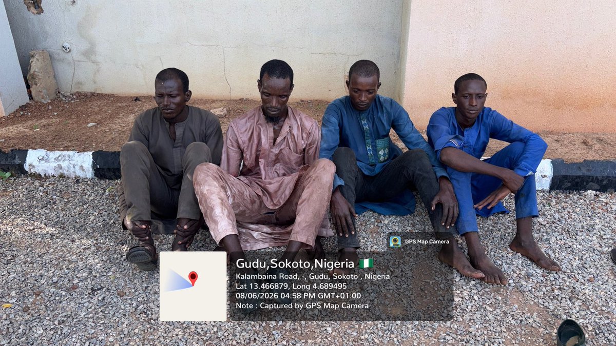 SecurityWinsNG's tweet photo. GOOD NEWS FROM THE FRONT

Yesterday afternoon, troops of Sector 2, Operation FANSAN YAMMA, acting on solid intelligence, arrested four suspected Lakurawa terrorists at Darusa village market in Sokoto State.

The suspects were at the market trying to sell rustled cattle. Troops recovered six cows, two mobile phones, and ₦165,000.

Another timely, intelligence-led success. Taking these elements off the streets and recovering stolen livestock is exactly the kind of sustained pressure that makes communities safer.

Well done to the troops.