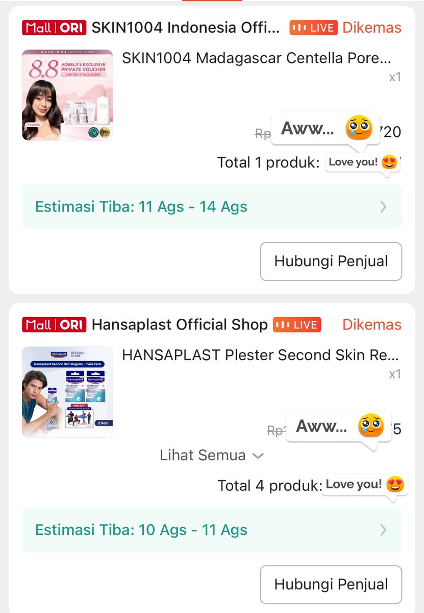 Lattesugarush's tweet photo. gemesh di shopee ku ada dua wajah adek adek ku 🥺🫶🏻…

8.8 co apa? Ya CO produk produk yang ada gambar mereka ini!! 

AQEELA X SKIN1004 : dapet diskon spesial jadi murce!!

MOHAN X HANSAPLAST : free mini standee acrylic + pc yang bisa ditarik!!

Sukses terus ya adek adek🥺🥰 https://t.co/7vG7ewAE6U