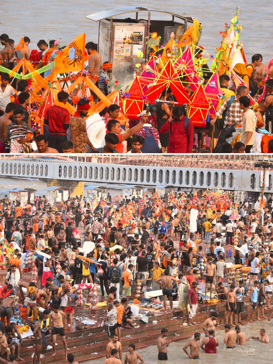 allinharidwar's tweet photo. 2026 Kanwar Mela Haridwar me Chal raha hai.. 
#SVWF95 #edrtwt #haridwar #kawad https://t.co/sCt3o32jDk