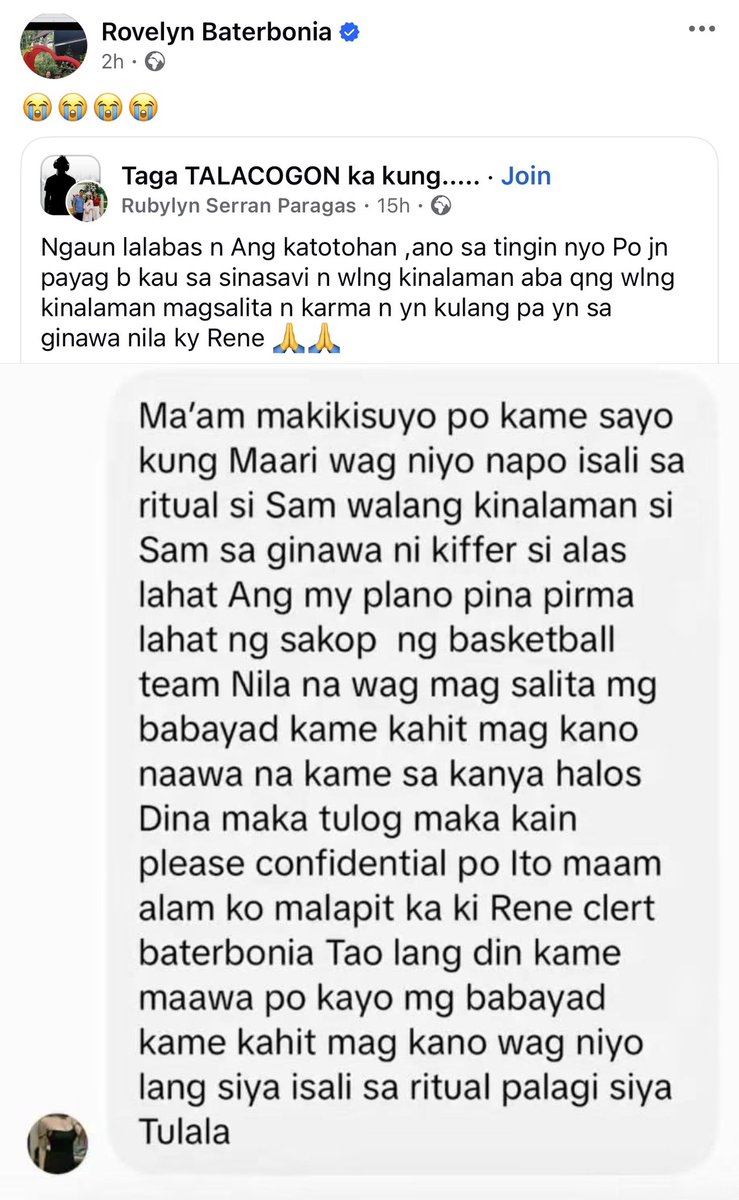 MessMinchin3's tweet photo. Why is she sharing unverified claims??? This is not grieving anymore. There’s an ongoing investigation. Si ante nyo instigator ng hate na. Kaloka. The sender cant even spell KIEFFER right. https://t.co/S3S9Gjl7Iy