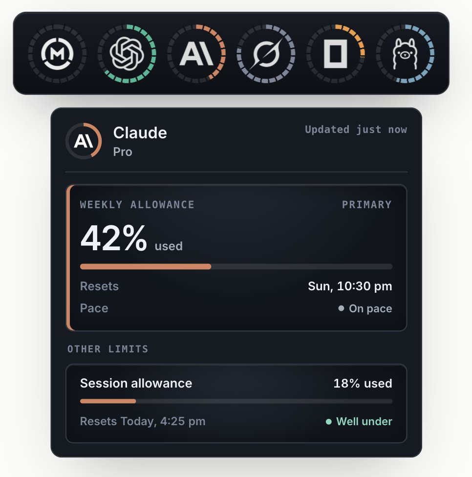 theadaloguy's tweet photo. Just shipped Metrician ⛽ — a fuel gauge for your AI. Track ChatGPT, Claude, Grok, and Ollama usage limits right in your browser. No accounts, no telemetry, totally private. https://t.co/Qnjc6rUHeu Free #ChromeExtension https://t.co/BEz9PWC1EX