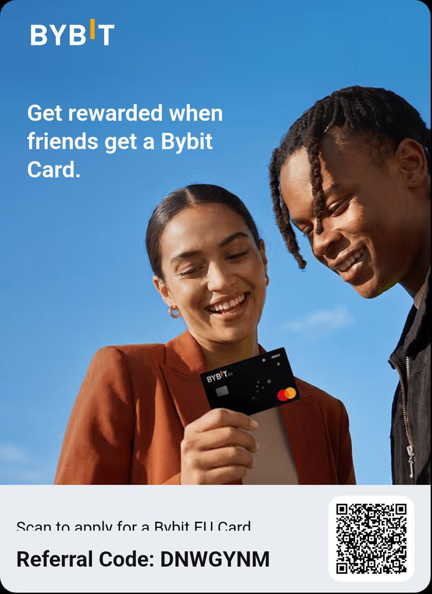warriorChallen's tweet photo. Apply for a Bybit EU Card using my referral link. You'll earn 10 USDC when you qualify, and I'll earn 20 USDC. https://t.co/B9ee5EpZPs https://t.co/CuOzCjd5Qo
