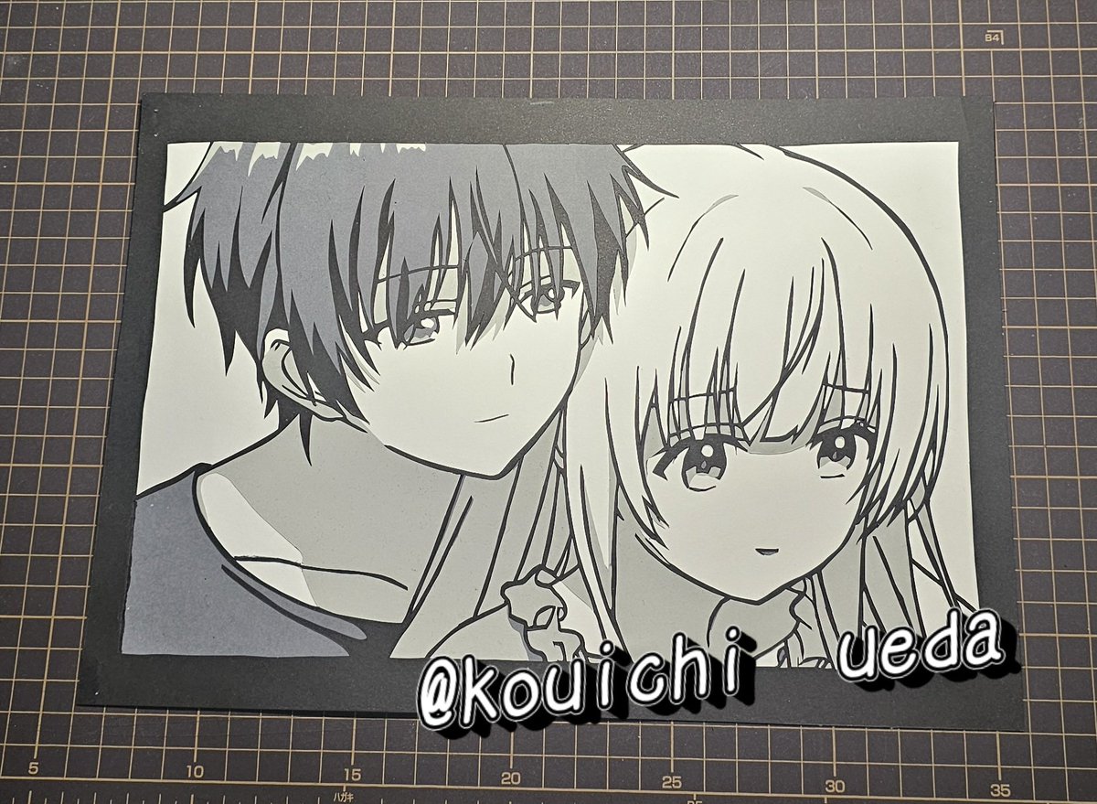 ko_touchan's tweet photo. お隣の天使様にいつの間にか
駄目人間にされていた件

久しぶりの切り絵。

お盆休みに入ったので切り絵の時間が取れ
ようやく完成(色分けが納得いってない)

#お隣の天使様にいつの間にか駄目人間にされていた件
#切り絵
#切り絵アニメキャラ 
#切り絵好き https://t.co/Os3gWWeSuW