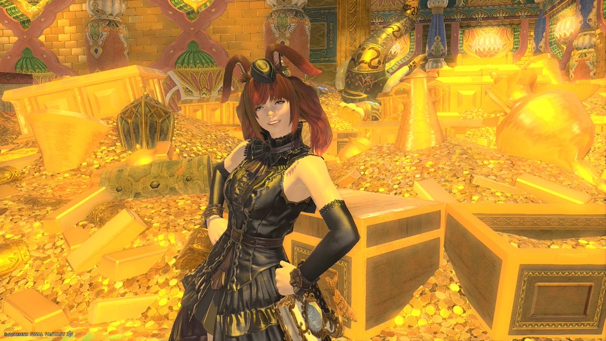 ff14hajimetano's tweet photo. この宝箱の輝きも、あの金貨の山も、この宝石の閃光も……この金塊もッ！ 
全部、全部ッ！ アタシのモノだッ！ガイウス様の唇はいらないッ！ https://t.co/84z3CrGjXb