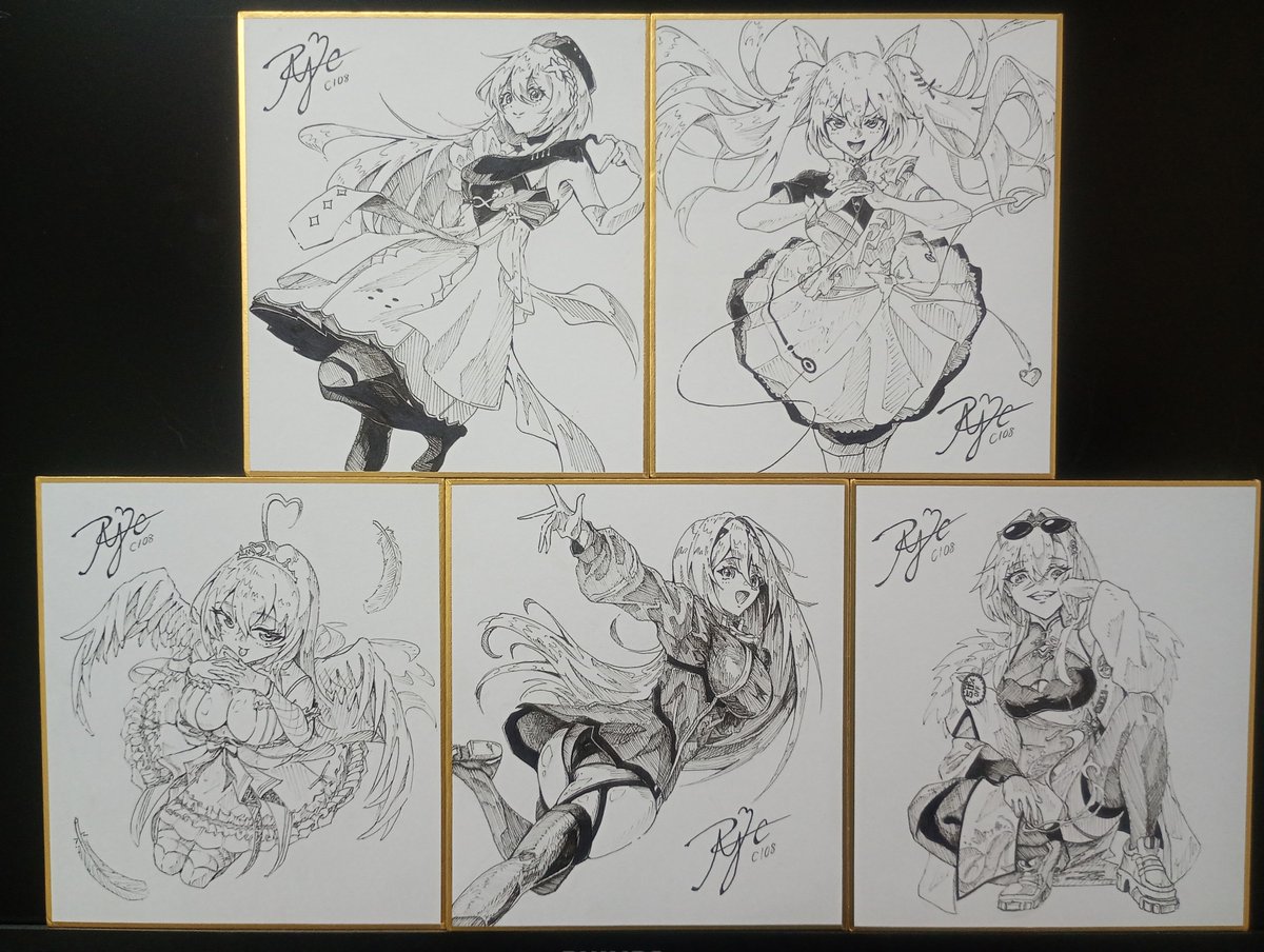 DrawingRije's tweet photo. 【✨️色紙進捗②✨️】
C108にて頒布予定です〜
#コミケ #C108 #あおぎり高校 https://t.co/jtlP6QUX8G