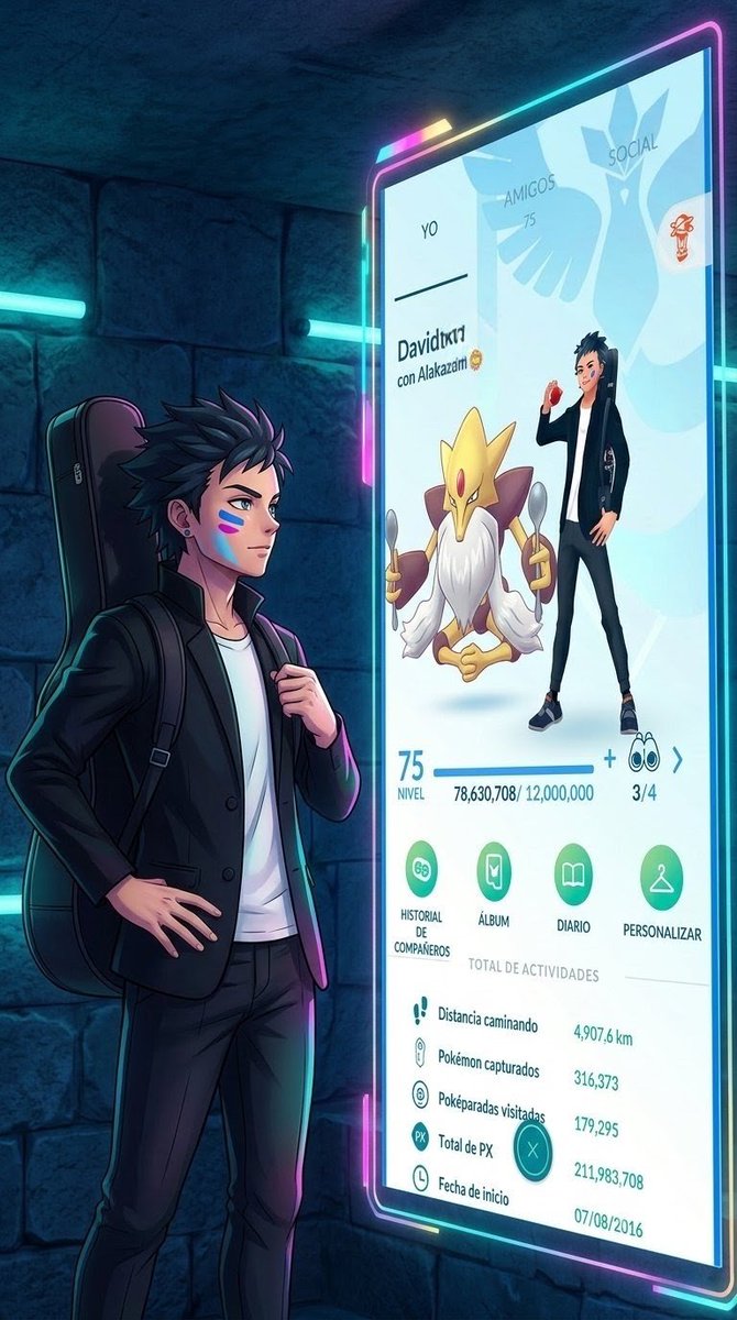 DavidInTheGame's tweet photo. Aniversario número 10 de mí jugando mi juego favorito. Pokémons capturados en 15 estados de la República Mexicana y en 4 países de tres continentes. Que lejos se ven mis 20s 😅😅 🥳 #PokemonGo https://t.co/p0qQnUHg6Q