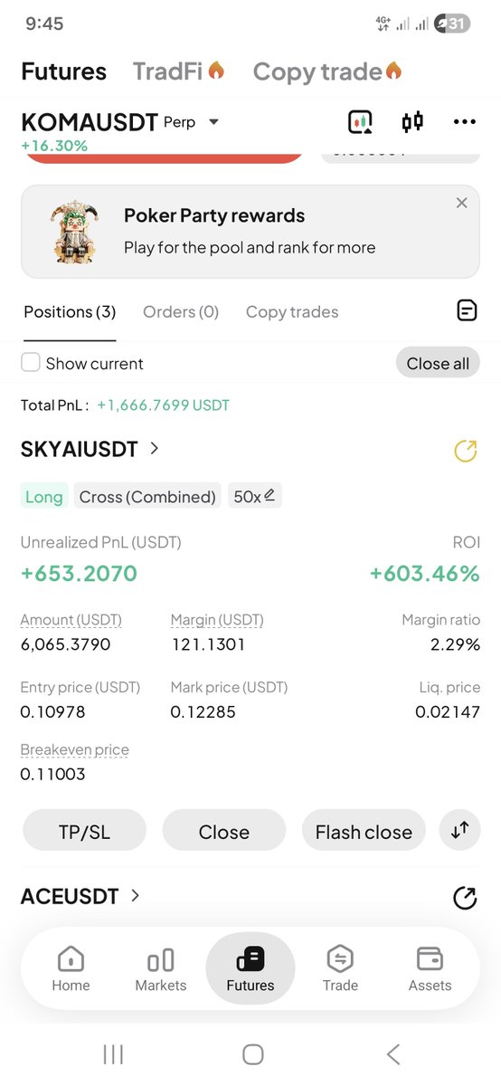tradesquad222's tweet photo. Free signal profit 653$ 

$SKYAI Trade @binance ❤️

Follow the next signal @tradesquad222 https://t.co/Y7Yjf2LX0z