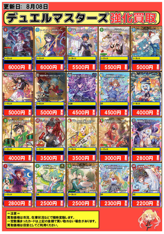 デュエルマスターズ #デュエマ 買取 渋谷 8/8 最新弾 DM26-EX3 キャラ