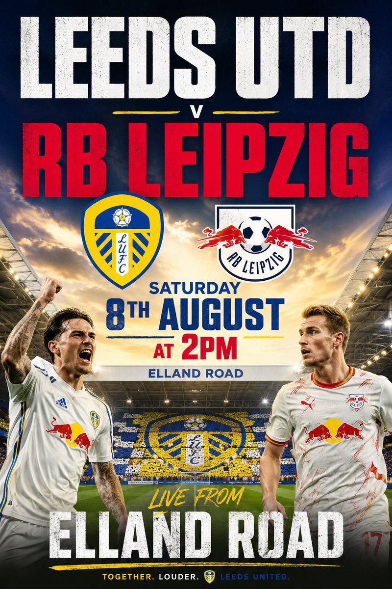 EllandBack1's tweet photo. Links for the LUFC vs RB Leipzig will be posted 30 minutes before KO on the following thread (no login needed)

https://t.co/RMlCXX8AM5 https://t.co/6wh57Jgmzy