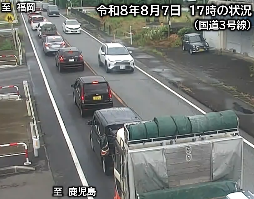 mlit_Kyushu's tweet photo. #八代市 周辺の交通状況をお知らせします。8月7日（金）の #松橋 ～ #八代 間では、特に北方面は14時～19時頃、南方面では午前中を中心に混雑し、ご移動に時間を要しています。#道路交通情報 をご確認のうえ、混雑する時間帯を避けるなど、時間に余裕をもってお出かけください。
＃九州地方整備局 https://t.co/RstxcFwLHk