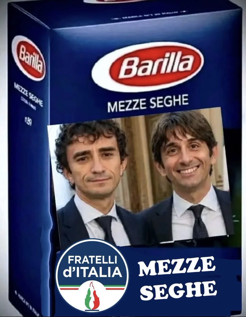 baffi_francesco's tweet photo. La confezione di pasta più gradita alle pantegane fasciste. https://t.co/USyxaMRPRQ