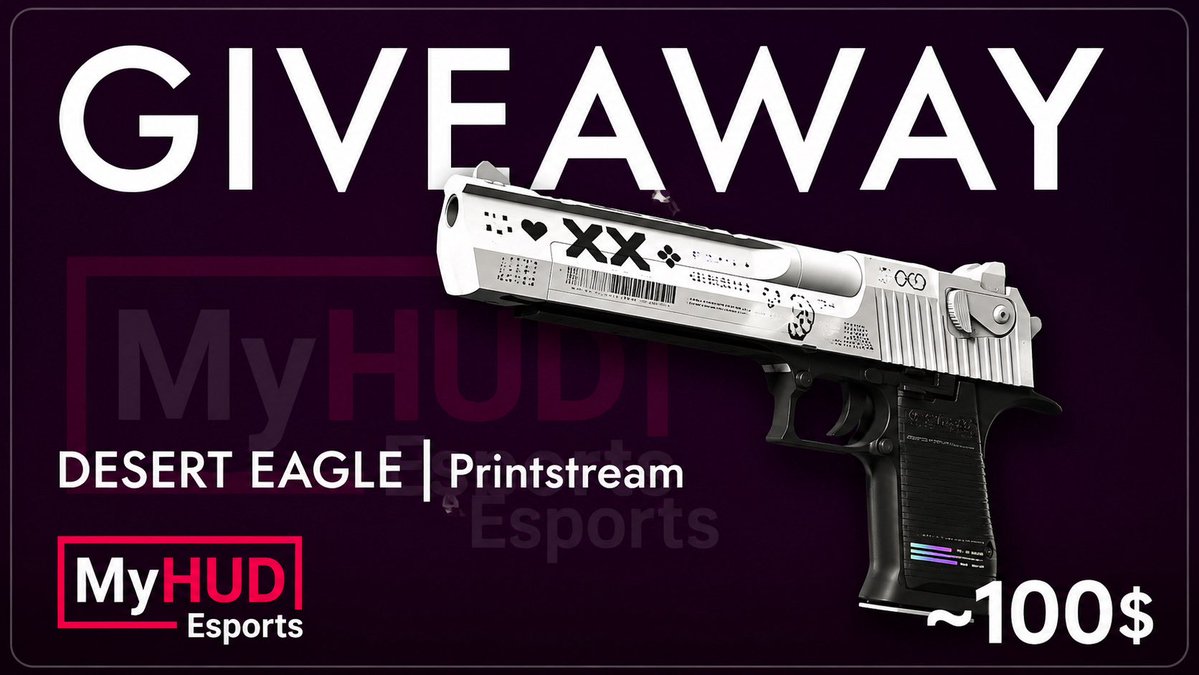 MyHUDEsportsCS's tweet photo. 🎁 GIVEAWAY - WIN A $100 CS2 SKIN 🎁

For our start of the season in ESEA MAIN and for the EWC final which is fast approaching, 
MyHUDEsports has decided to offer you a magnificent Deagle Printstream 🔥

How to enter :

1️⃣Follow @myhudcs & @MyHUDEsportsCS
2️⃣RT this tweet
3️⃣Tag 2 CS2 mates in the comments

⏰ GIVEAWAY END THE 23 AUGUST

GL all 🩷