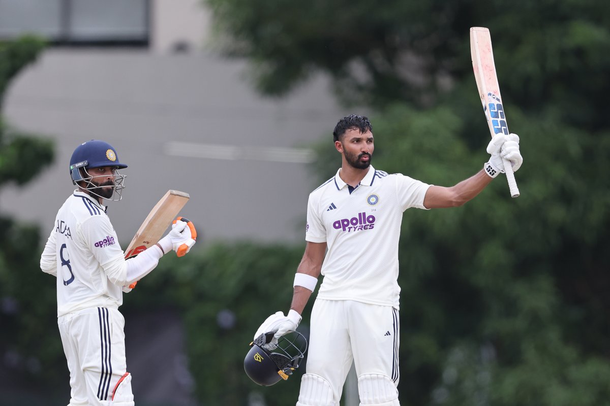 BCCI's tweet photo. 💯 for Devdutt Padikkal! 🙌🙌

A superb knock from the left-handed batter in the warm-up game against SLC XI! 👏 👏

Updates ▶️ https://t.co/xweviQUSC1 

#TeamIndia