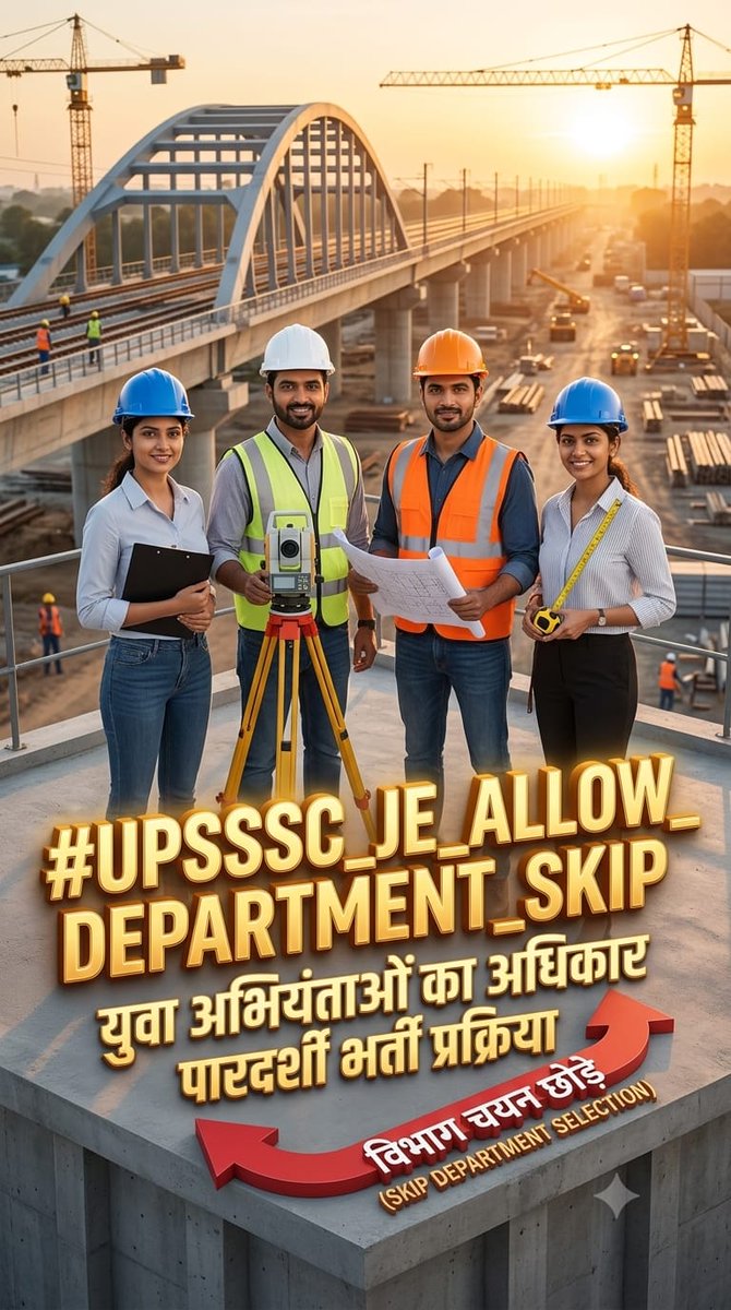sumanttyagi1911's tweet photo. #UPSSSC_JE_ALLOW_DEPARTMENT_SKIP
2016-2018 upsssc je भर्ती मे जब Department Skip का प्रावधान था
तो upsssc JE 4612 भर्ती मे इसे हटाने का क्या औचित्य
UPSSSC अध्यक्ष जी से विनम्र निवेदन है कि अभ्यर्थियो के भविष्य के साथ न्याय करे
@myogiadityanath 
@TheNewspinch 
@aajtak 
@ndtvindia https://t.co/I2EusWpww2