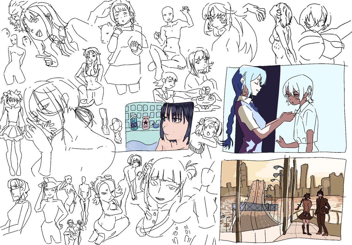 imbalanceblue's tweet photo. studies sketches whatever https://t.co/PaPisukaPe