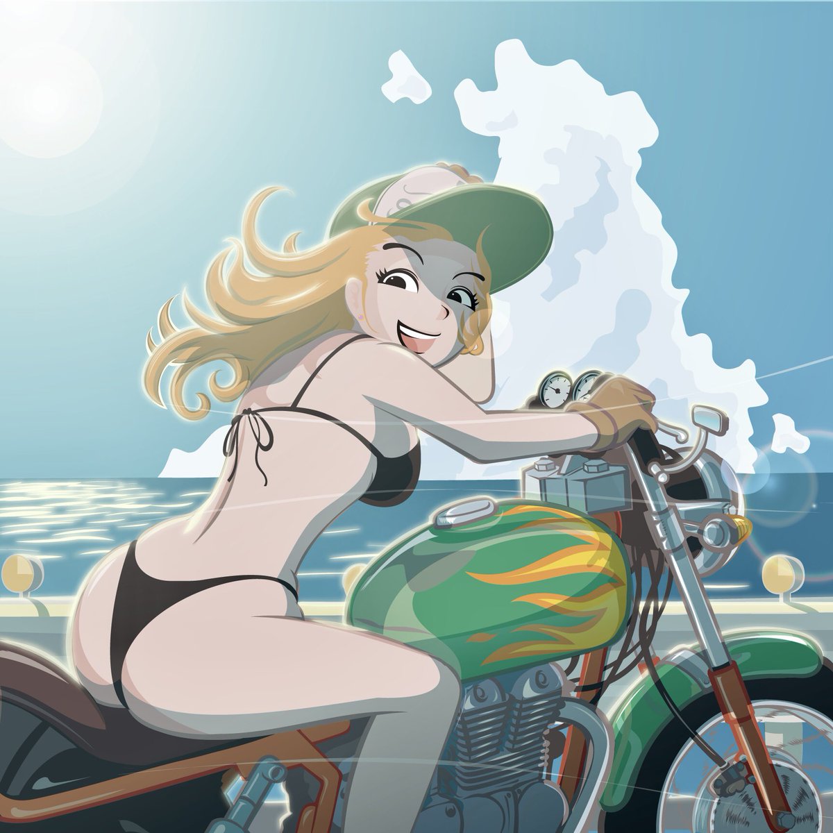 watsong2's tweet photo. サマーバイクガール
#イラストㅤㅤㅤ https://t.co/UTnj3kqk8U