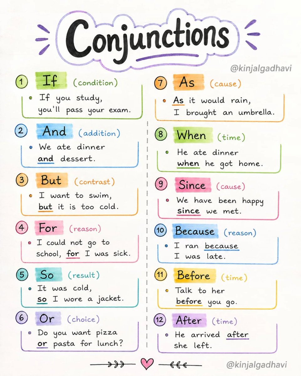 EGrammer41600's tweet photo. Conjunctions https://t.co/69jfBXfyjh
