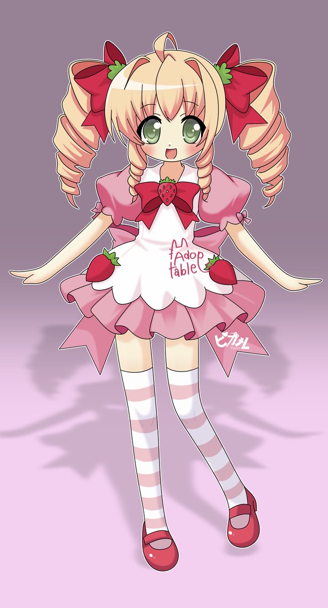 Pipuru's tweet photo. Moe Strawberry Adoptable! 

♡ and ↻ appreciated! 

#adopt this cutie on Ko-Fi for $25 comes with commercial!👇 https://t.co/BksC8viKCh
