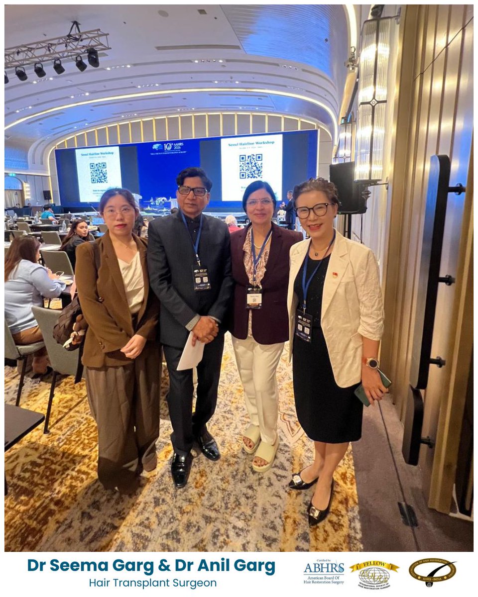rejuvenateHT's tweet photo. Attending the 10th Annual Scientific Meeting of the ASIAN ASSOCIATION OF HAIR RESTORATION SURGEONS (AAHRS) 2026, in Chiang Mai, Thailand
#ISHRS #AAHRS #anilgarg #seemagarg https://t.co/fCkTYiSXrn