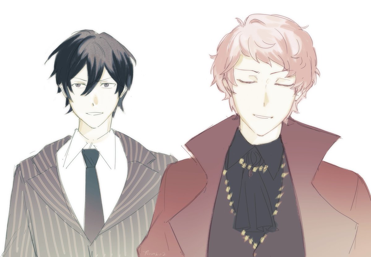 damatury's tweet photo. continue moving to a better world, or to destruction.

ayumu (#北斗) + wabiru (#宗)
#enstars #氷鷹北斗 #あんステ #斎宮宗 https://t.co/20g92HciCP