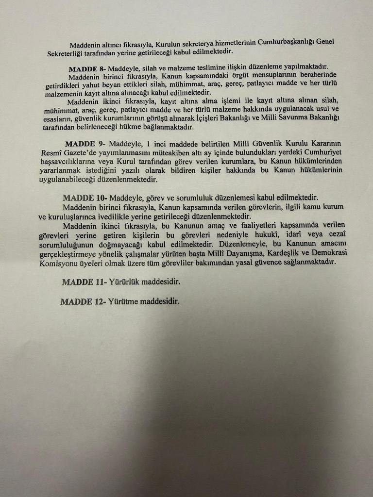 bosunatiklama's tweet photo. 12 maddelik Terörsüz Türkiye Yasası'nın tam metni: (NTV) https://t.co/SHtLYlBiRS