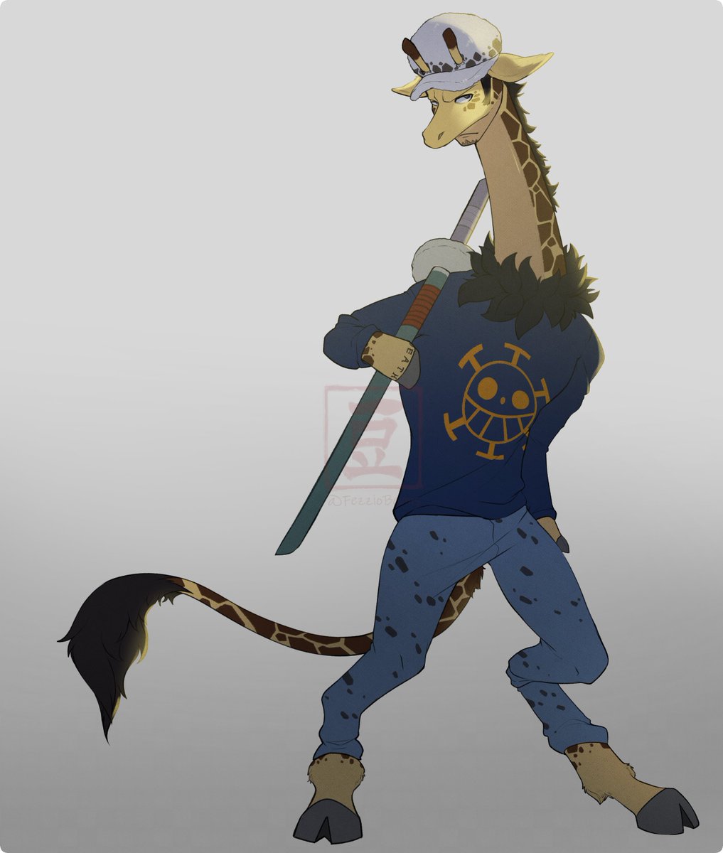 FezMangaka's tweet photo. Devil fruit swap, for some reason Law gets to be a giraffe 
#ONEPIECE〜 https://t.co/sh3zWpEDn1