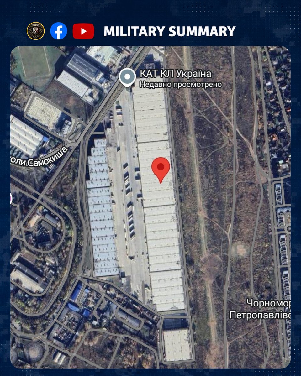 MilitarySummary's tweet photo. 🔥 Heat signatures detected at logistics facility in Kyiv
NASA FIRMS satellite fire data shows heat signatures at the territory of the logistics company KAT KL Ukraine in Kyiv.
📌 Coordinates: 50.43719, 30.31179
#Ukraine #Kyiv #NASA #FIRMS #HeatSignature #Logistics https://t.co/ACUW2cXZeY