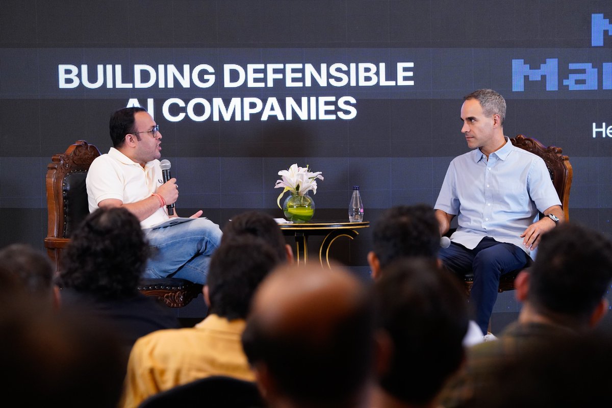 nst_edu's tweet photo. What makes an AI company defensible as frontier models become widely accessible?

At FutureLab by @nst_edu in Bengaluru, @nhlhomer  of @OpenAI  and @pratikpoddar  of @NexusVP  joined founders, technology leaders and NST students to explore what makes AI products endure. https://t.co/1uMbyyGJKf