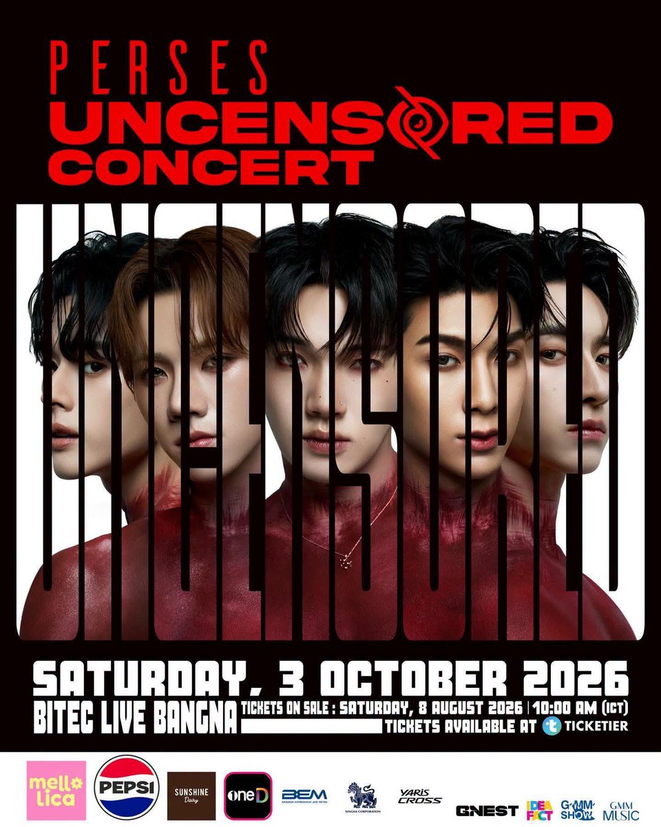 artistsongth's tweet photo. [เปิดขายบัตรแล้ว] PERSES ‘UNCENSORED’ CONCERT

ดูเพิ่มเติม : https://t.co/HFPT9ec8FY

#PERSES_UNCENSORED
#PERSES_TH
#GNEST
#IdeaFact
#GMMSHOW https://t.co/KxvYwBSMhr