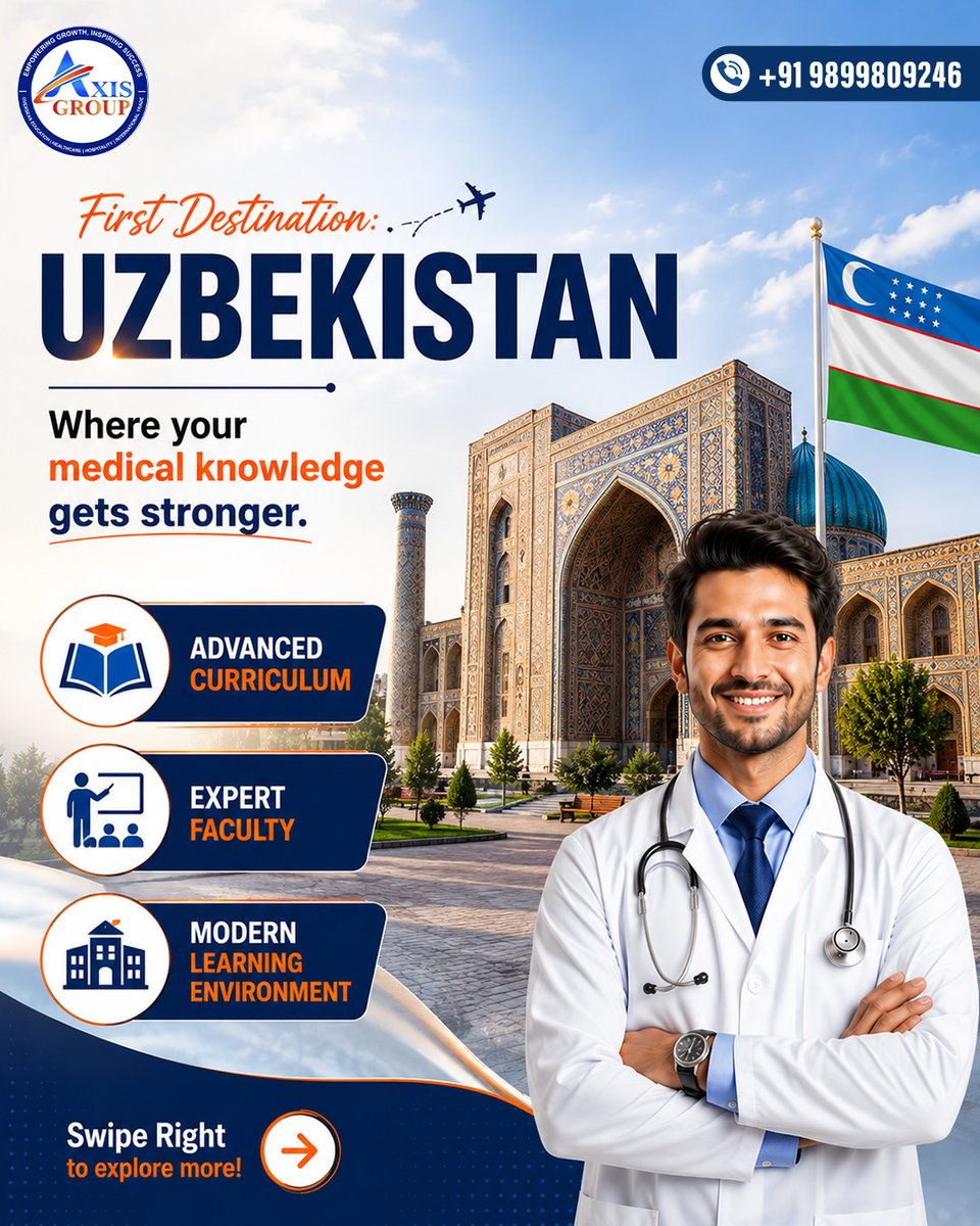 axisinstitutes's tweet photo. Dual Master’s in Internal Medicine | Italy & Uzbekistan
#StudyAbroad #MBBSAbroad #MedicalEducation #StudyInUzbekistan #StudyInItaly #InternalMedicine #DualMasters #MedicalCareer #FutureDoctor #InternationalEducation #MedicalStudents #AbroadEducation #MedicalAdmission https://t.co/RpjXeeVqyx