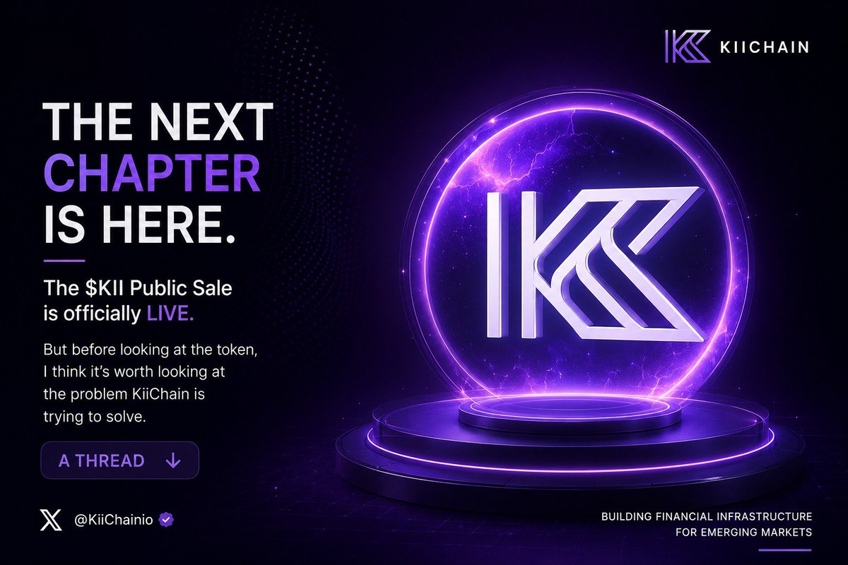 yvngdavid01's tweet photo. KiiChainio $KII Public Sale is now LIVE.
But before looking at the token, I think it is worth looking at the problem @KiiChainio is trying to solve.

Because financial infrastructure sounds abstract until you actually need to move money across a border.
🧵 https://t.co/gmVtZy5Iag